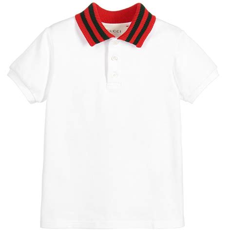 gucci baby boy polo shirt|Baby Gucci cotton polo top .